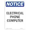 Signmission OSHA Notice, 7" Height, Electrical Phone Computer Sign, 7" X 5", Portrait OS-NS-D-57-V-11676 - alternate 1